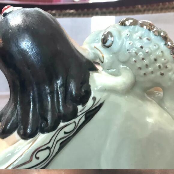 Vintage Laughing Buddha Playful Dragon Figurine Mediation Collectible Rare - Picture 8 of 16